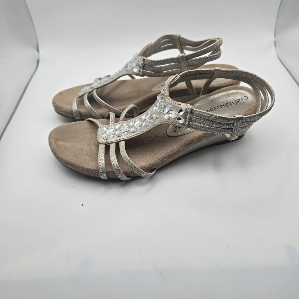 Croft & Barrow Women's gold wedge size 6 - Picture 5 of 8